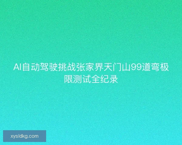 AI自动驾驶挑战张家界天门山99道弯极限测试全纪录